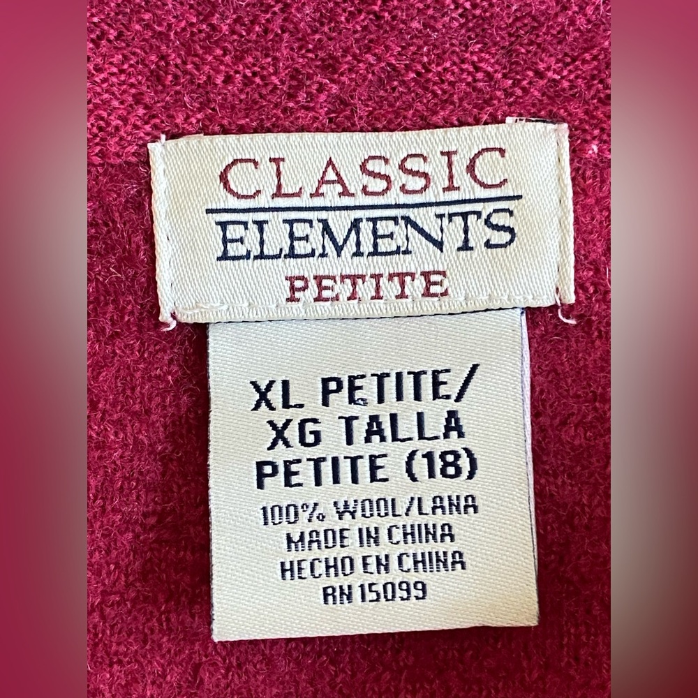 Classic Elements Deep Red Women's Button-Up Coat … - image 12